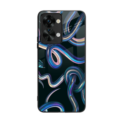Snakes back phone cover | glass case for oneplus nord 2t