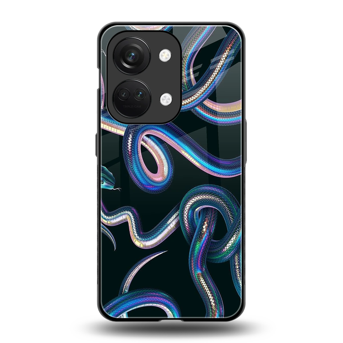 Snakes back phone cover | glass case for oneplus nord 3