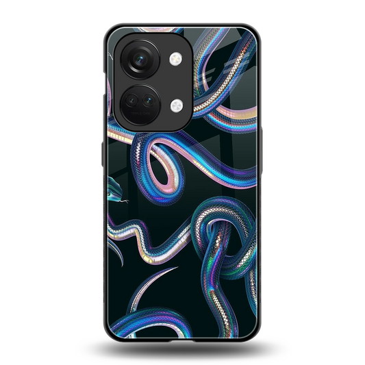 Snakes back phone cover | glass case for oneplus nord 3