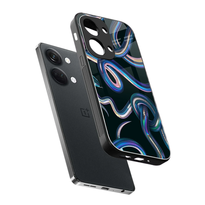 Snakes sleek oneplus nord 3 cover with tempered glass back and TPU edges