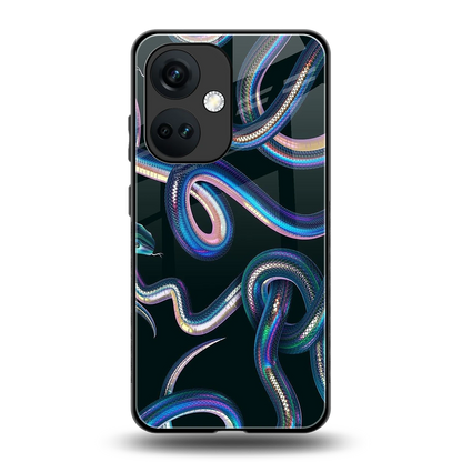 Snakes back phone cover | glass case for oneplus nord ce 3