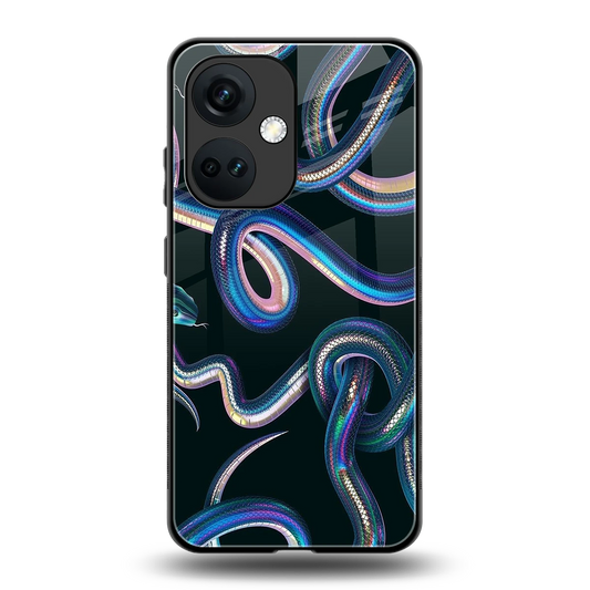 Snakes back phone cover | glass case for oneplus nord ce 3