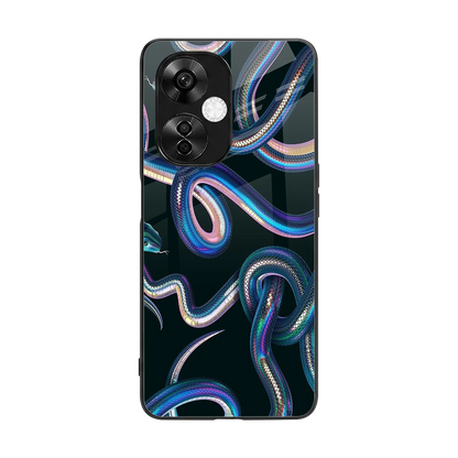 Snakes back phone cover | glass case for oneplus nord ce 3 lite