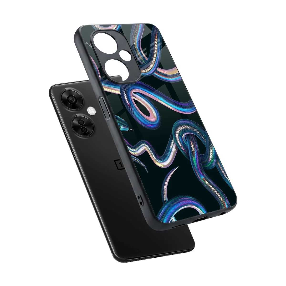 Snakes sleek oneplus nord ce 3 lite cover with tempered glass back and TPU edges