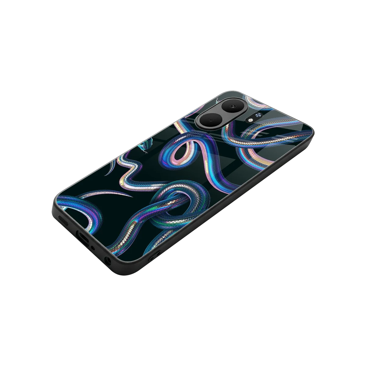 Snakes stylish phone case for oppo a5x 5g | glossy glass and slim fit