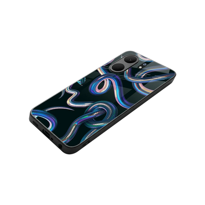Snakes stylish phone case for oppo a5x 5g | glossy glass and slim fit