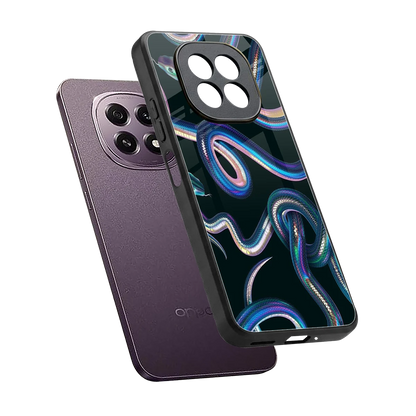 Snakes sleek oppo f29 5g cover with tempered glass back and TPU edges