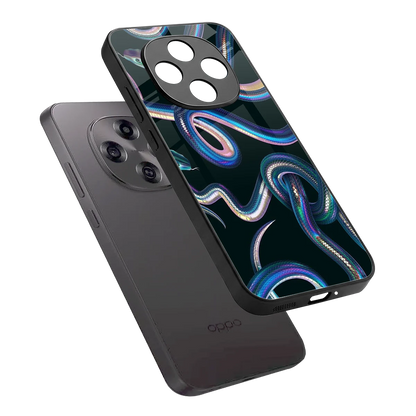 Snakes sleek oppo f31 pro 5g cover with tempered glass back and TPU edges