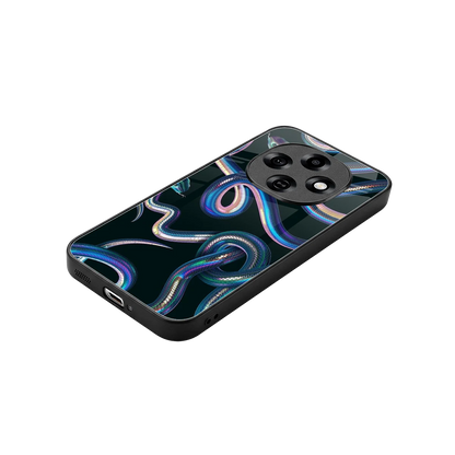 Snakes stylish phone case for oppo f31 pro 5g | glossy glass and slim fit