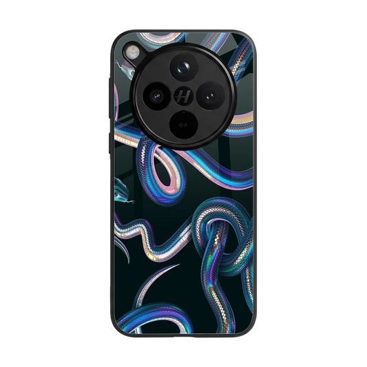 Snakes back phone cover | glass case for oppo find x8