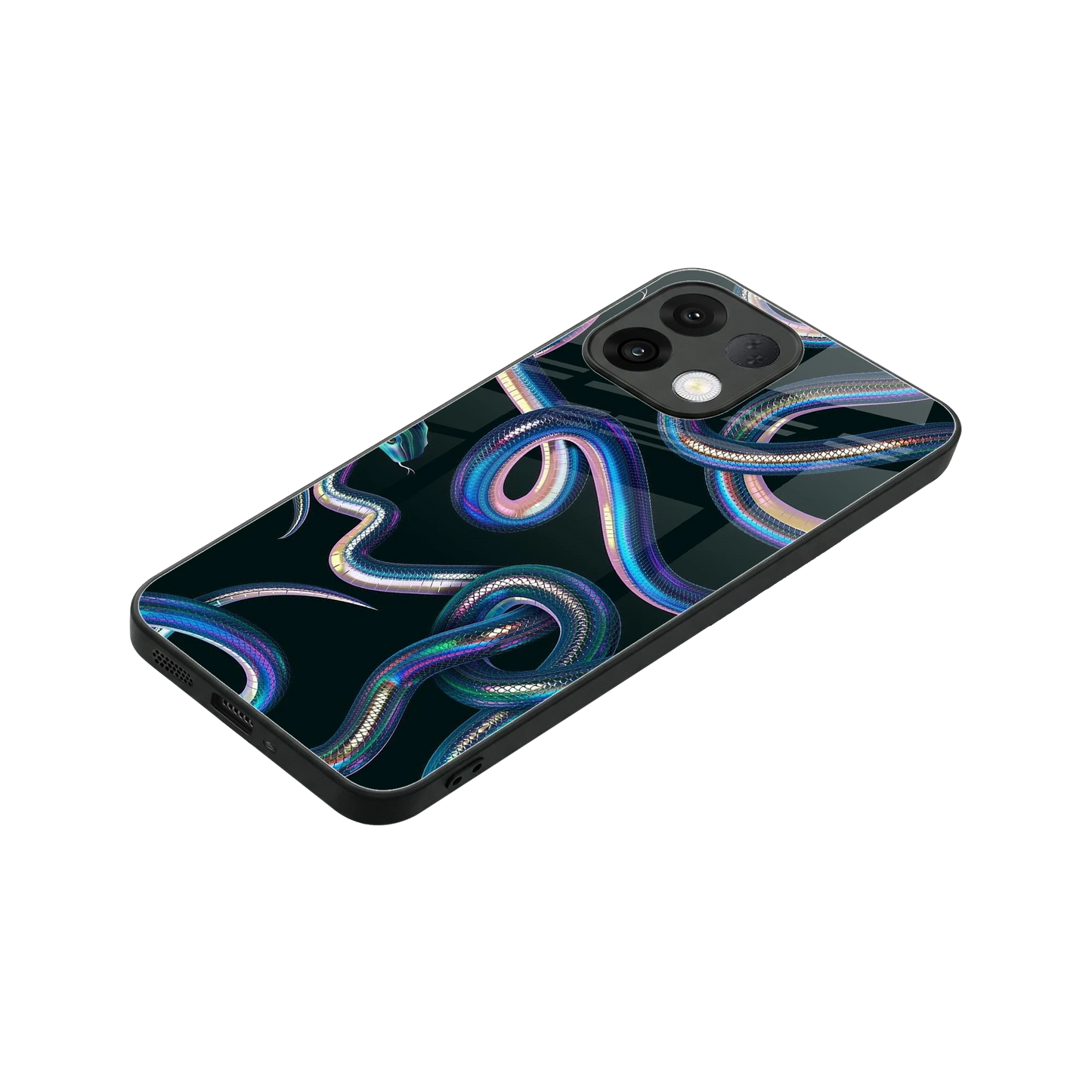 Snakes stylish phone case for oppo k13 5g | glossy glass and slim fit