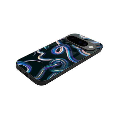 Snakes stylish phone case for google pixel 10 | glossy glass and slim fit