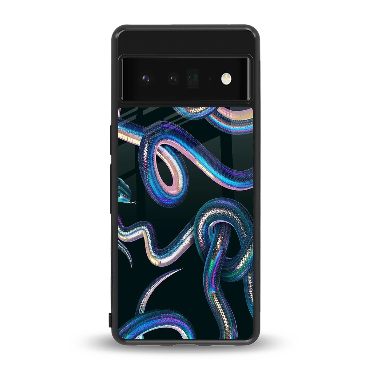 Snakes back phone cover | glass case for google pixel 6 pro