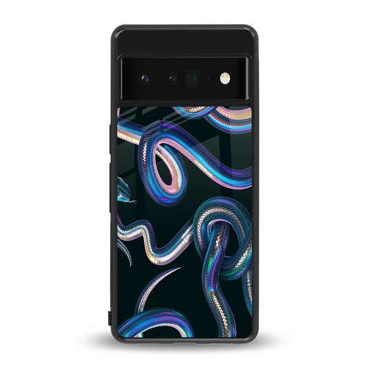 Snakes back phone cover | glass case for google pixel 6 pro