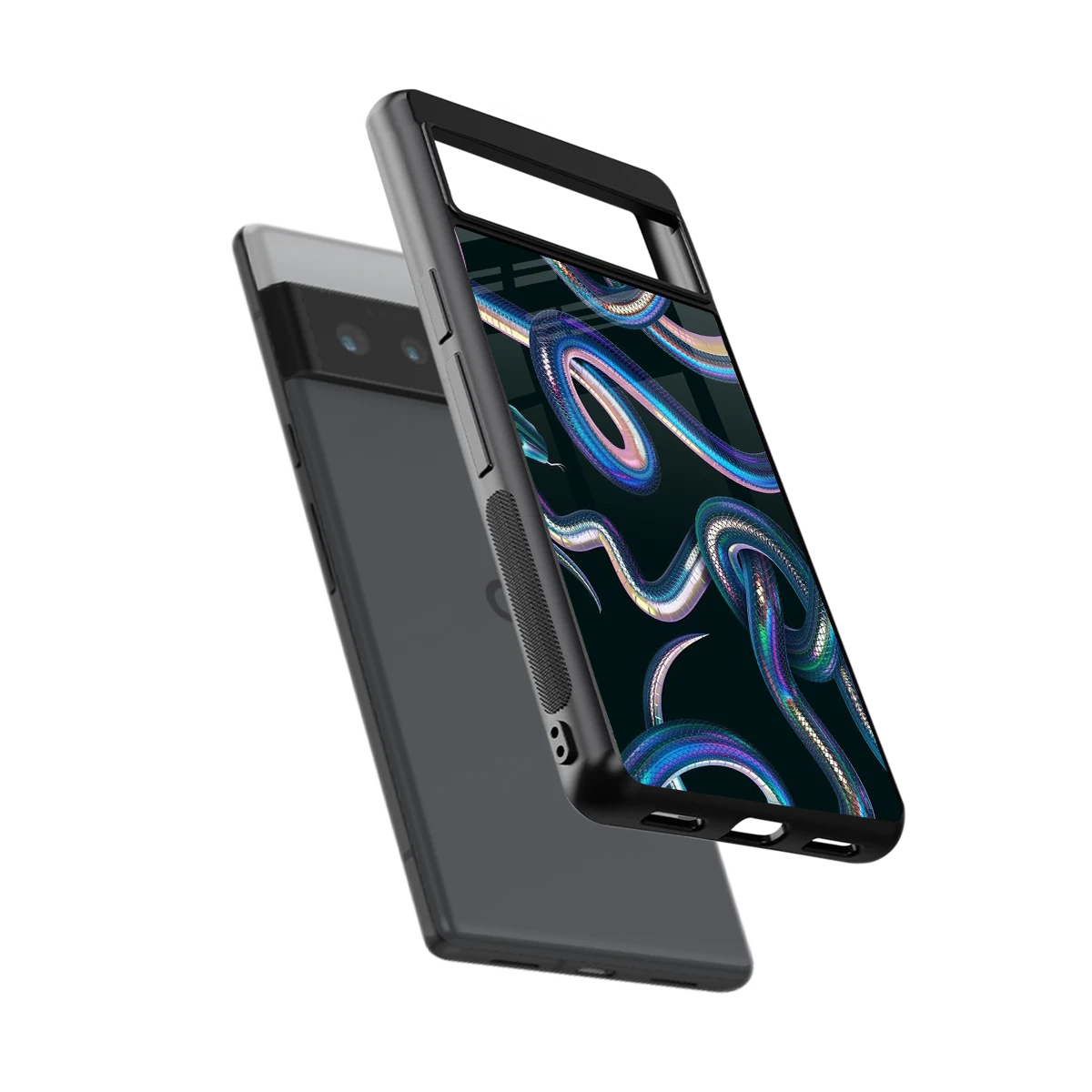Snakes sleek google pixel 6 pro cover with tempered glass back and TPU edges
