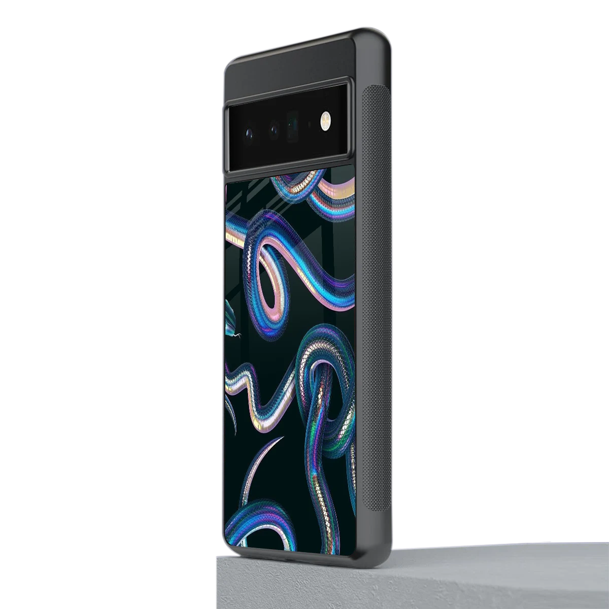 Snakes stylish phone case for google pixel 6 pro | glossy glass and slim fit