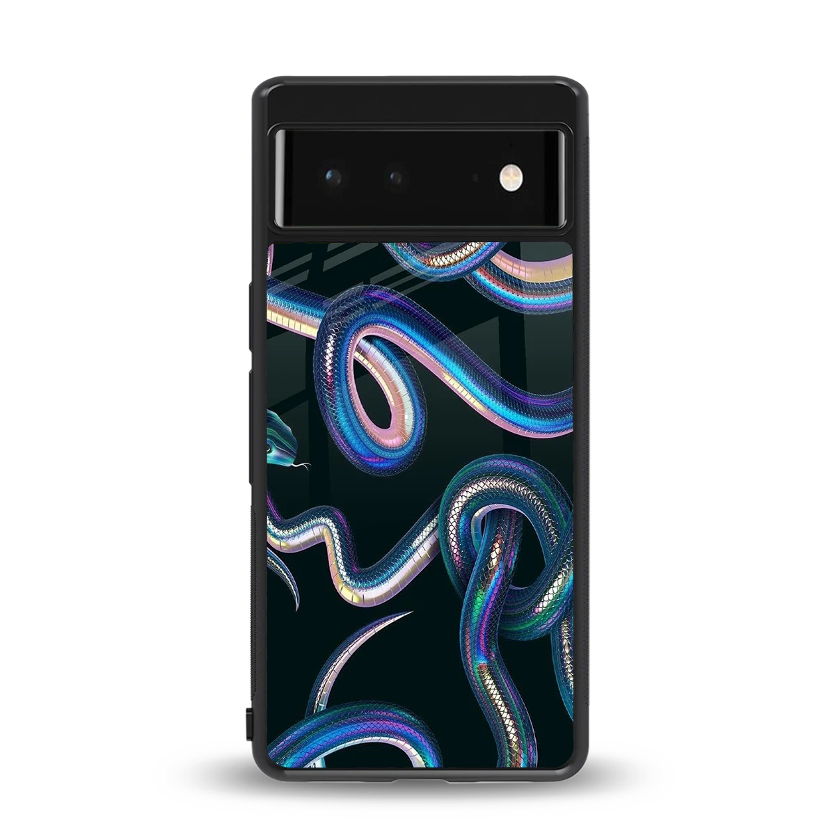 Snakes back phone cover | glass case for google pixel 6