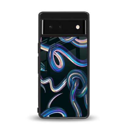 Snakes back phone cover | glass case for google pixel 6