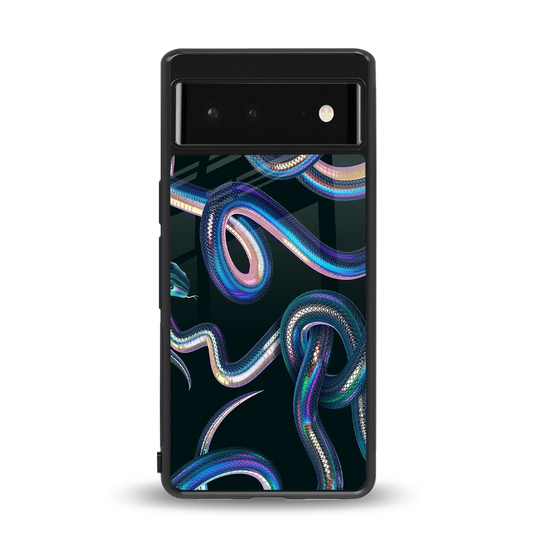 Snakes back phone cover | glass case for google pixel 6