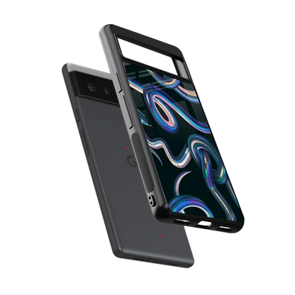 Snakes sleek google pixel 6a cover with tempered glass back and TPU edges