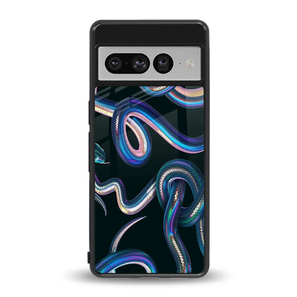 Snakes back phone cover | glass case for google pixel 7 pro