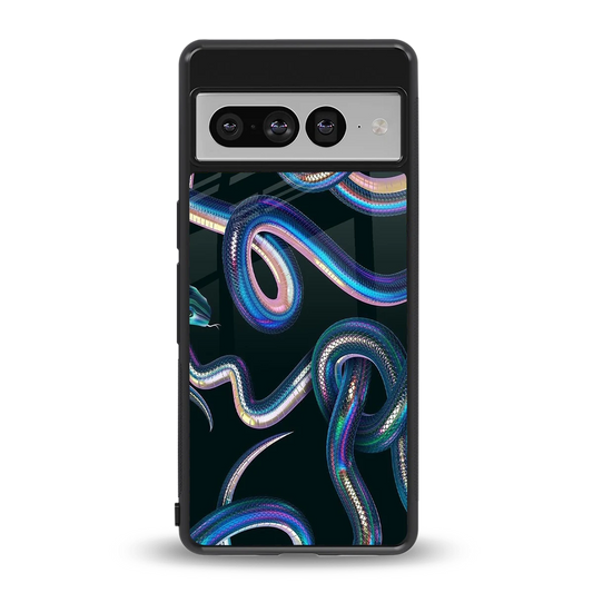 Snakes back phone cover | glass case for google pixel 7 pro