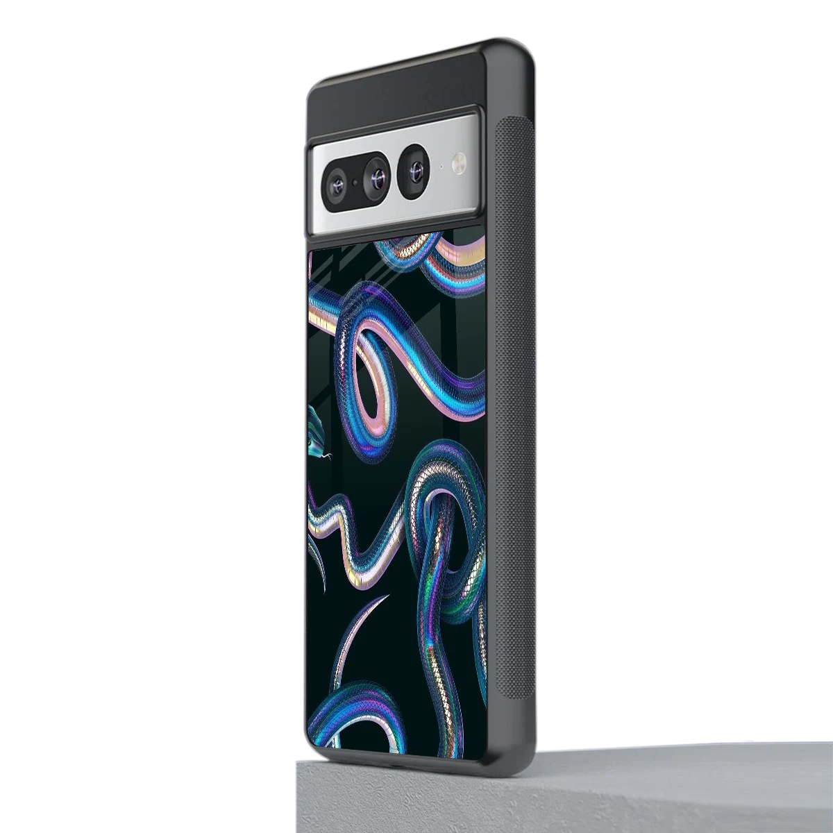 Snakes stylish phone case for google pixel 7 pro | glossy glass and slim fit