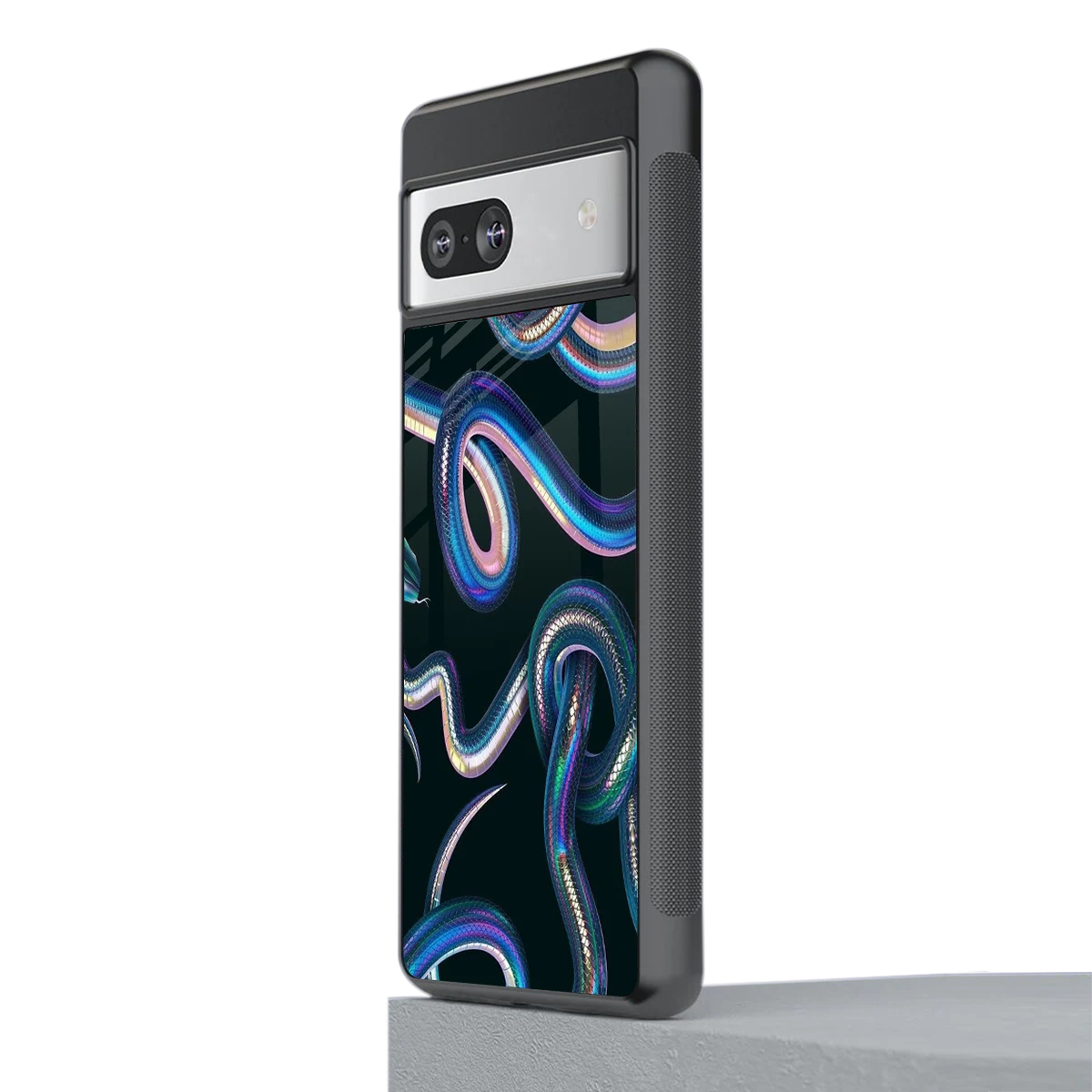 Snakes stylish phone case for google pixel 7a | glossy glass and slim fit