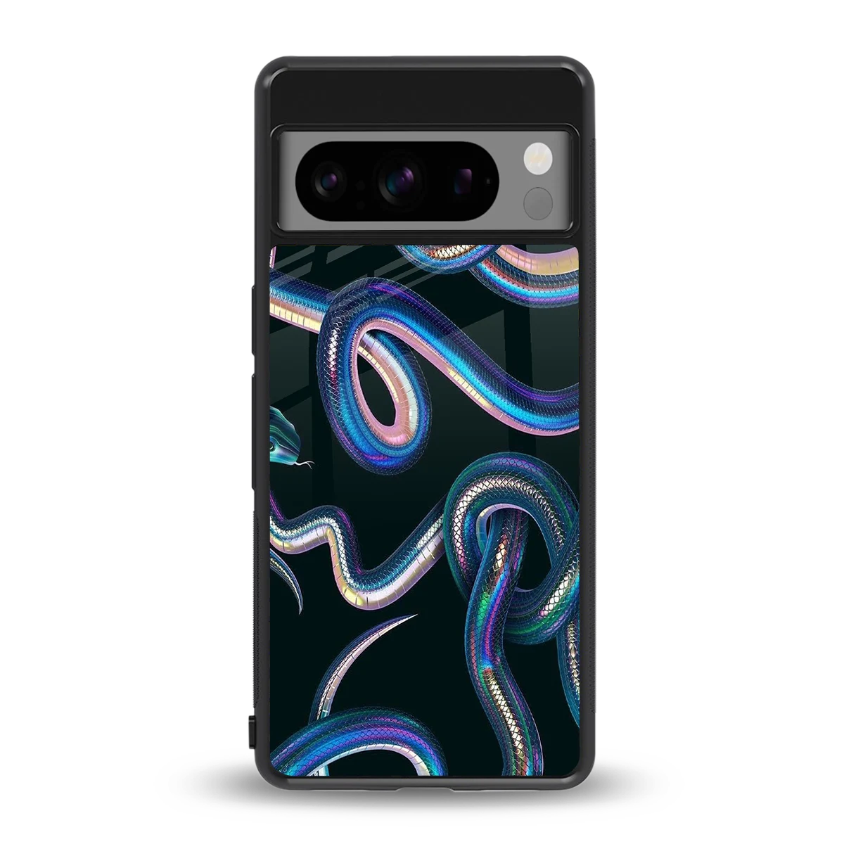 Snakes back phone cover | glass case for google pixel 8 pro