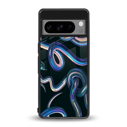 Snakes back phone cover | glass case for google pixel 8 pro