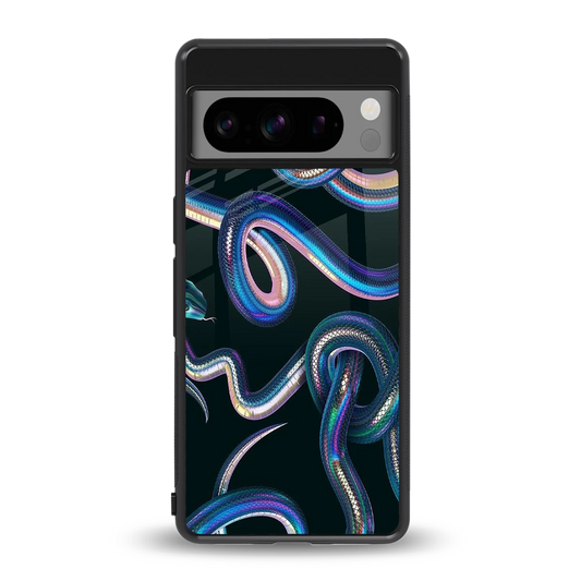 Snakes back phone cover | glass case for google pixel 8 pro