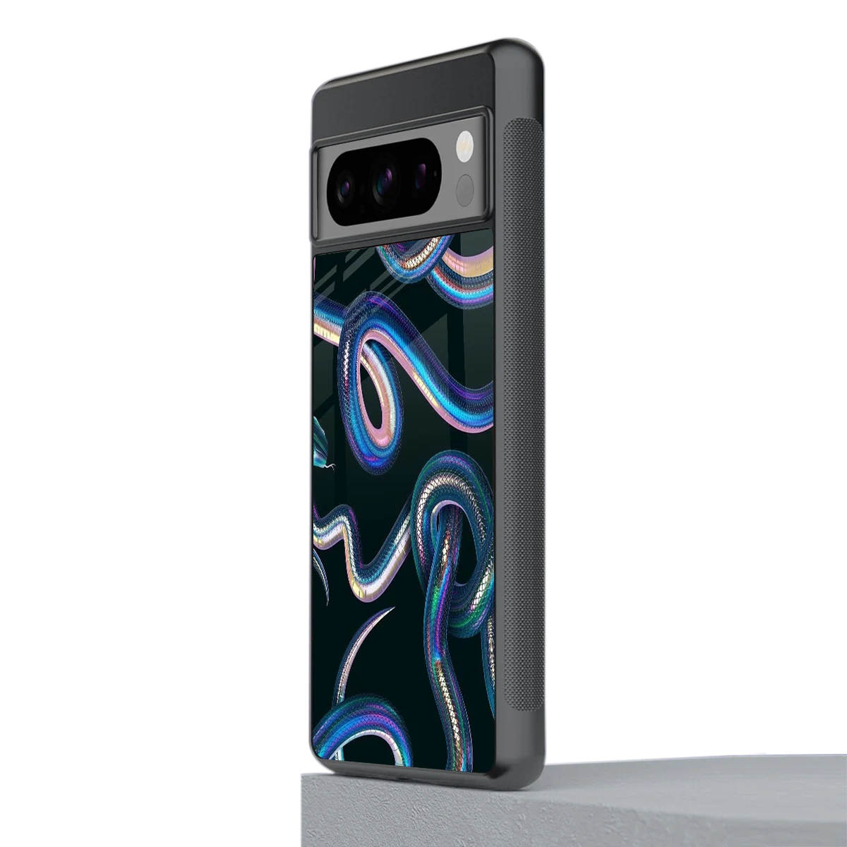 Snakes stylish phone case for google pixel 8 pro | glossy glass and slim fit