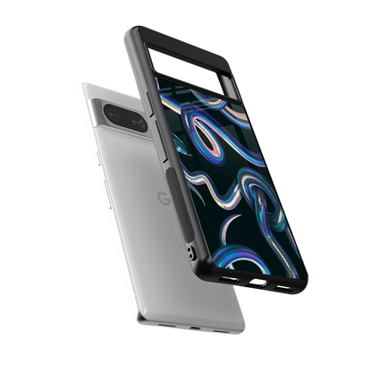 Snakes sleek google pixel 8 cover with tempered glass back and TPU edges