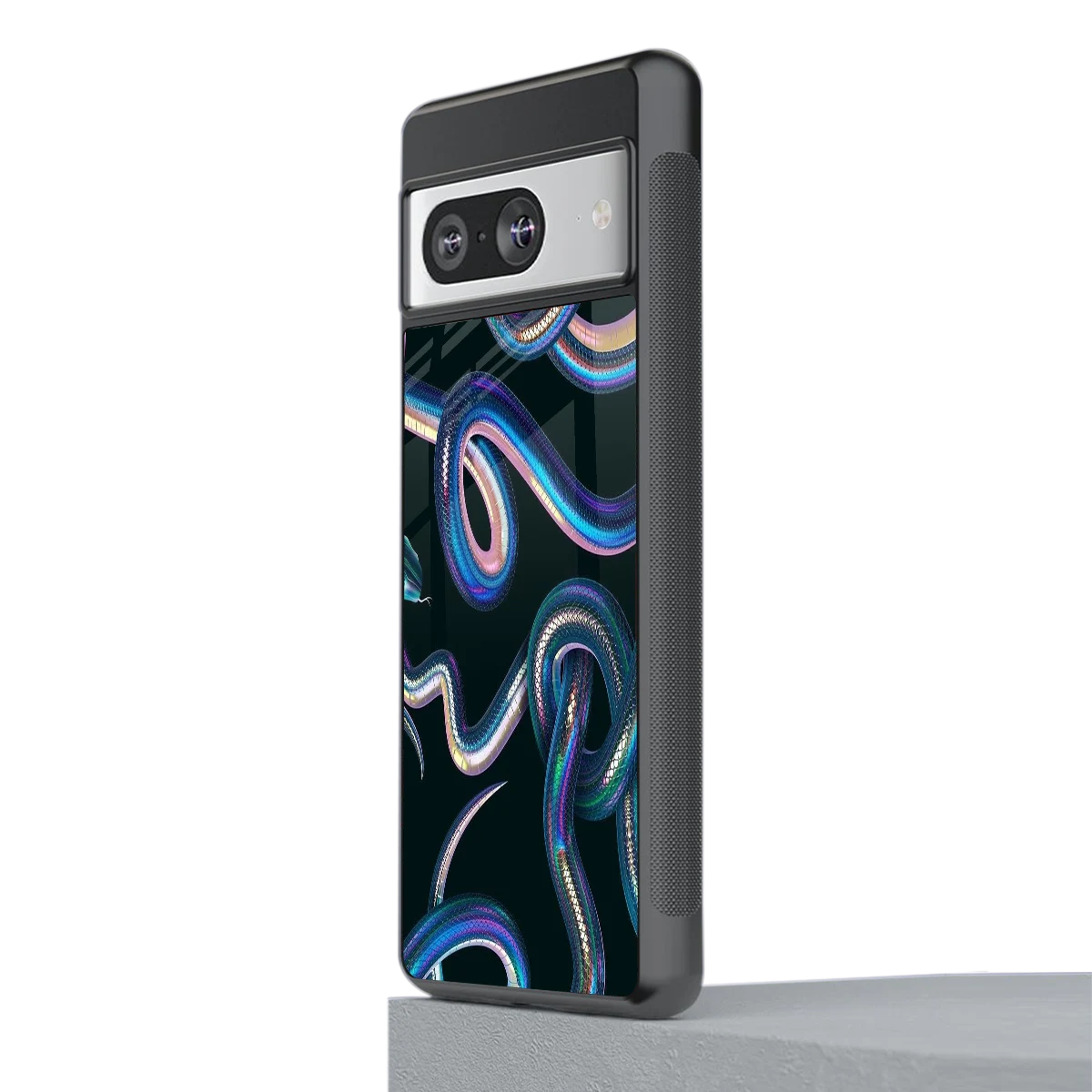 Snakes stylish phone case for google pixel 8 | glossy glass and slim fit
