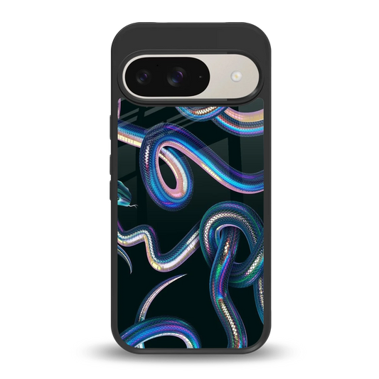 Snakes back phone cover | glass case for google pixel 9