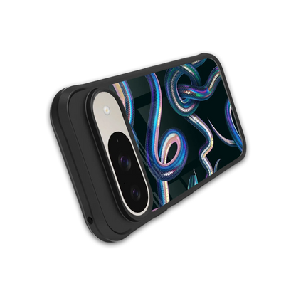 Snakes stylish phone case for google pixel 9 | glossy glass and slim fit