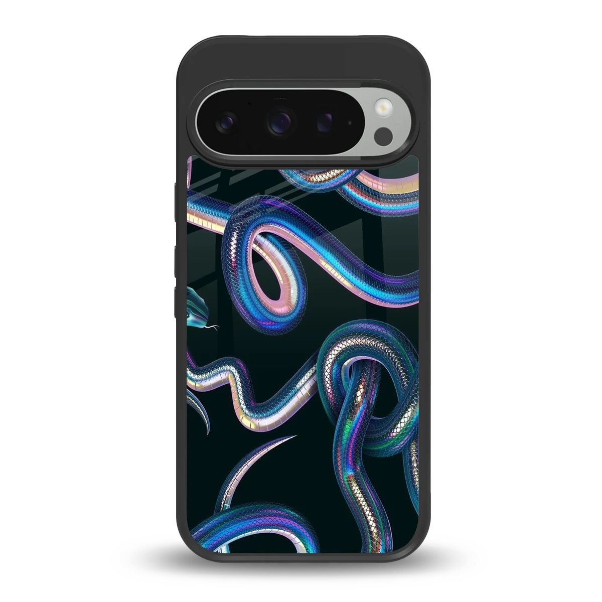Snakes back phone cover | glass case for google pixel 9 pro xl