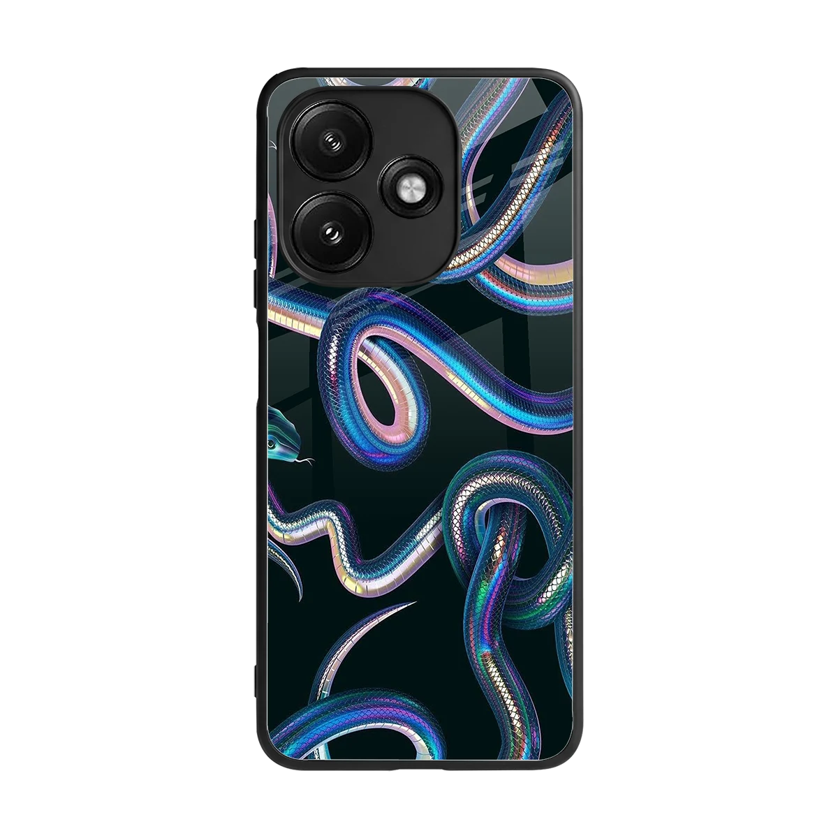 Snakes back phone cover | glass case for redmi 12 5g