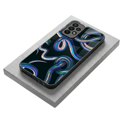 Snakes stylish phone case for samsung galaxy a23 | glossy glass and slim fit