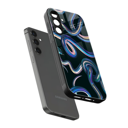 Snakes sleek samsung galaxy a55 5g cover with tempered glass back and TPU edges