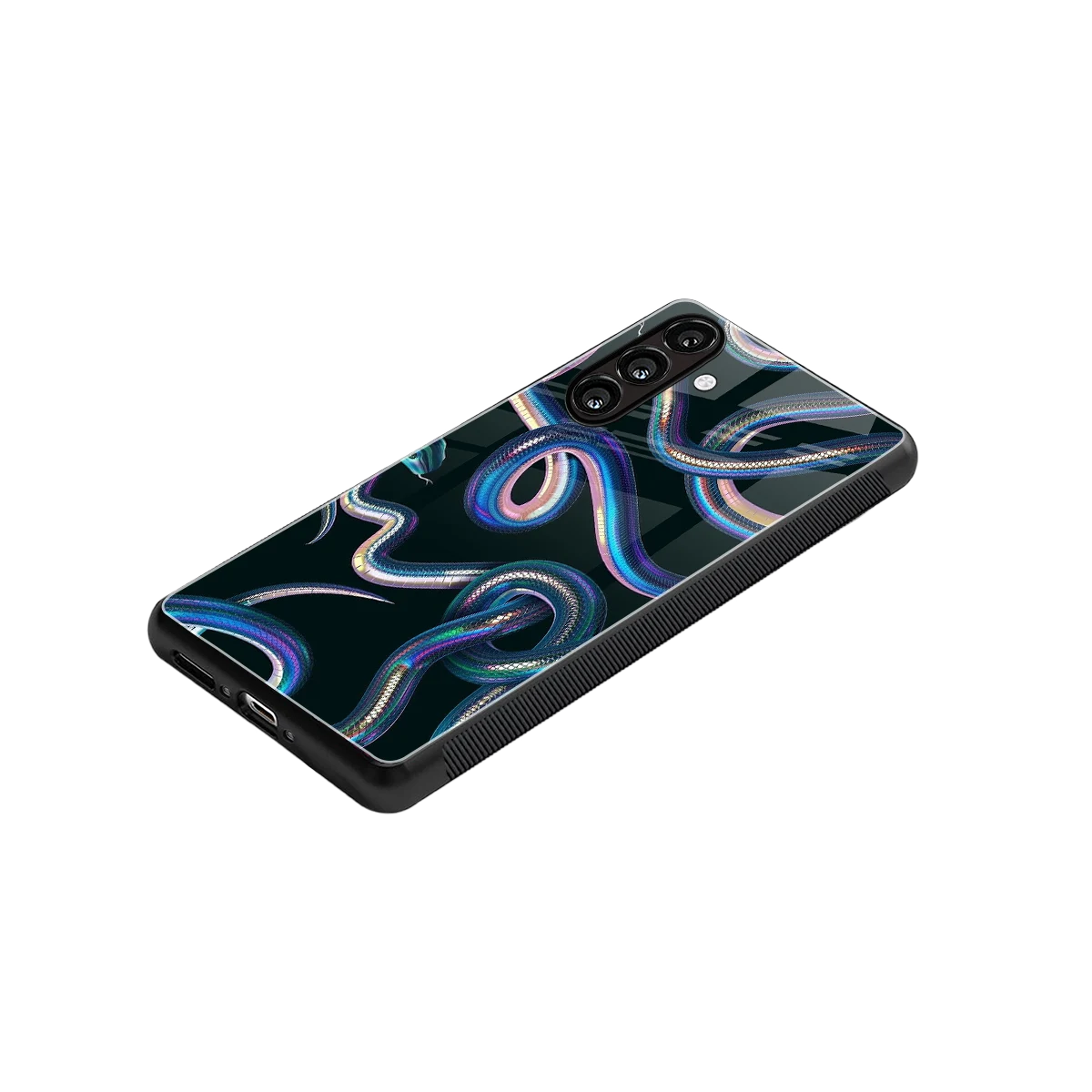 Snakes stylish phone case for samsung galaxy a55 5g | glossy glass and slim fit