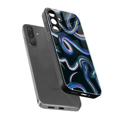 Snakes sleek samsung galaxy m16 5g cover with tempered glass back and TPU edges