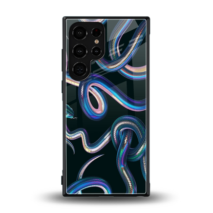 Snakes back phone cover | glass case for samsung galaxy s23 ultra