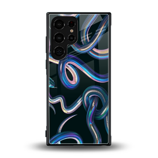 Snakes back phone cover | glass case for samsung galaxy s23 ultra