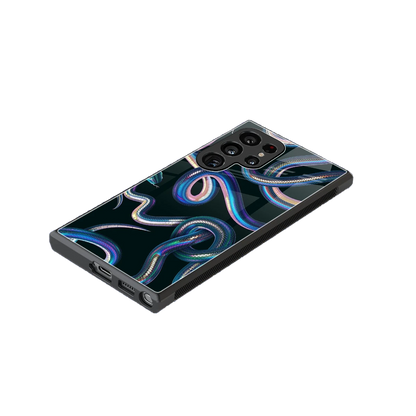 Snakes stylish phone case for samsung galaxy s24 ultra | glossy glass and slim fit