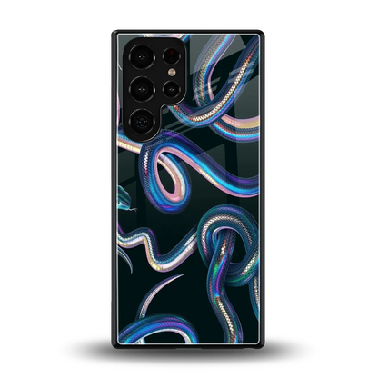 Snakes back phone cover | glass case for samsung galaxy s25 ultra
