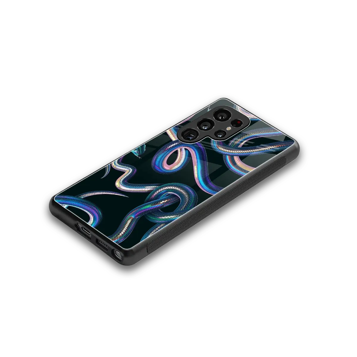 Snakes stylish phone case for samsung galaxy s25 ultra | glossy glass and slim fit