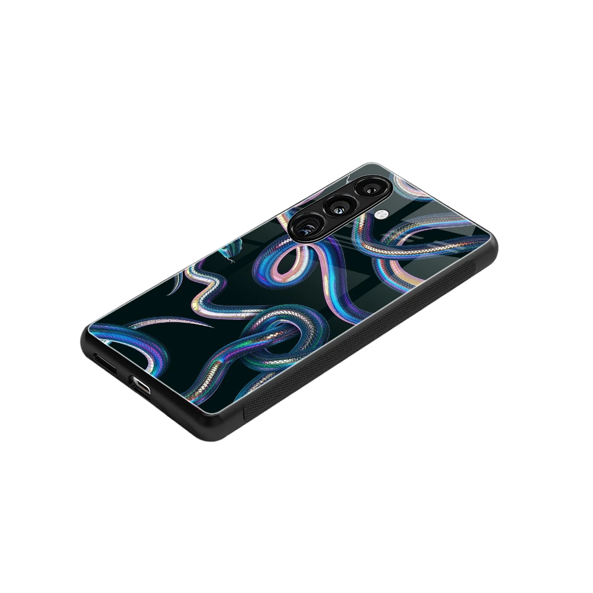 Snakes stylish phone case for samsung galaxy s24 | glossy glass and slim fit