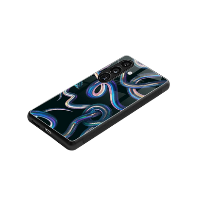 Snakes stylish phone case for samsung galaxy s24 | glossy glass and slim fit