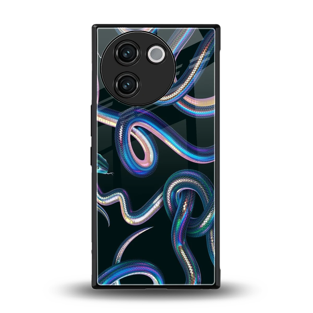 Snakes back phone cover | glass case for vivo v30e
